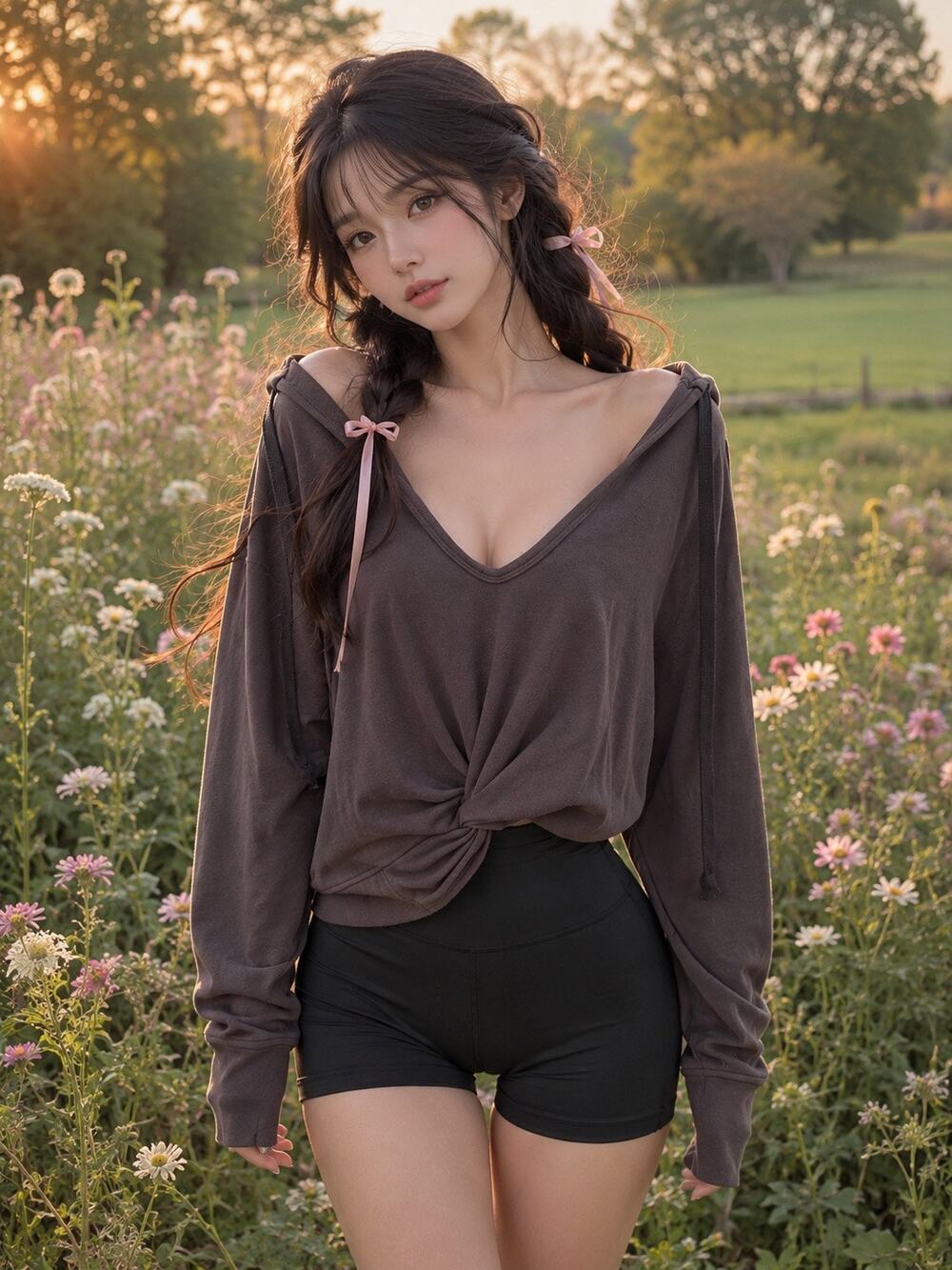 Breathing Into Balance Fabletics twist front plunge athleisure hoodie